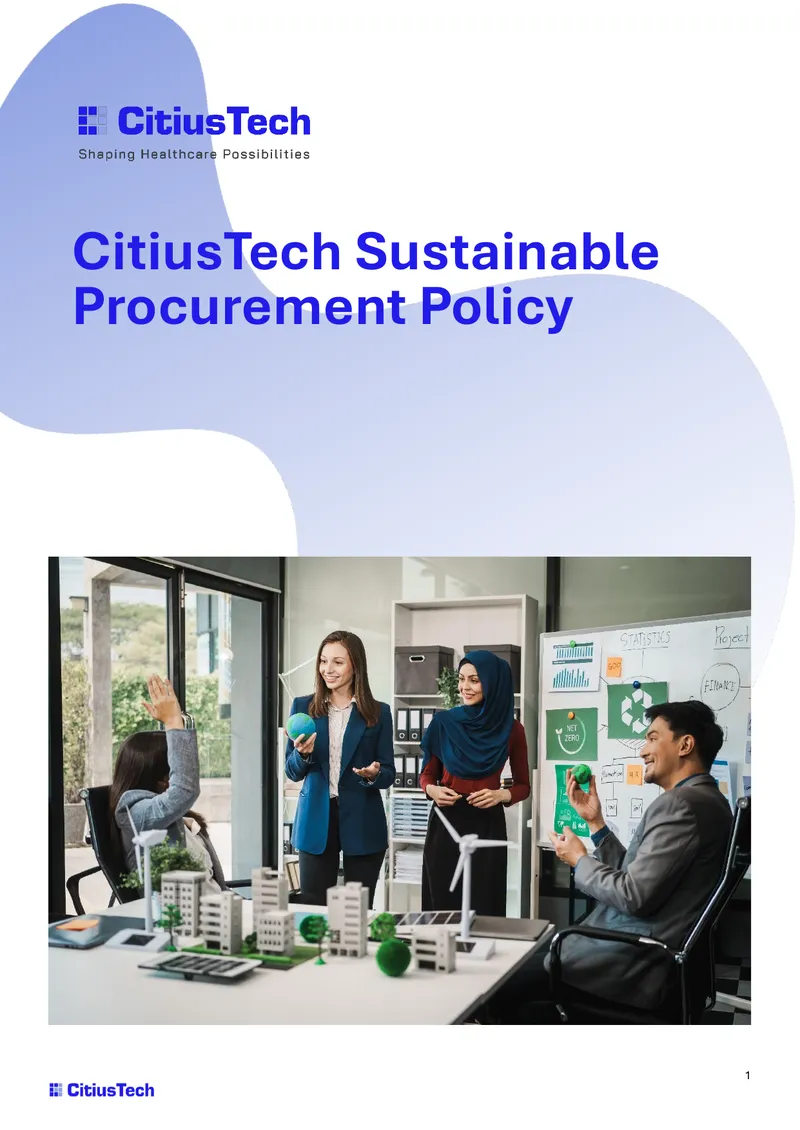 CitiusTech Sustainable Procurement Policy Framework