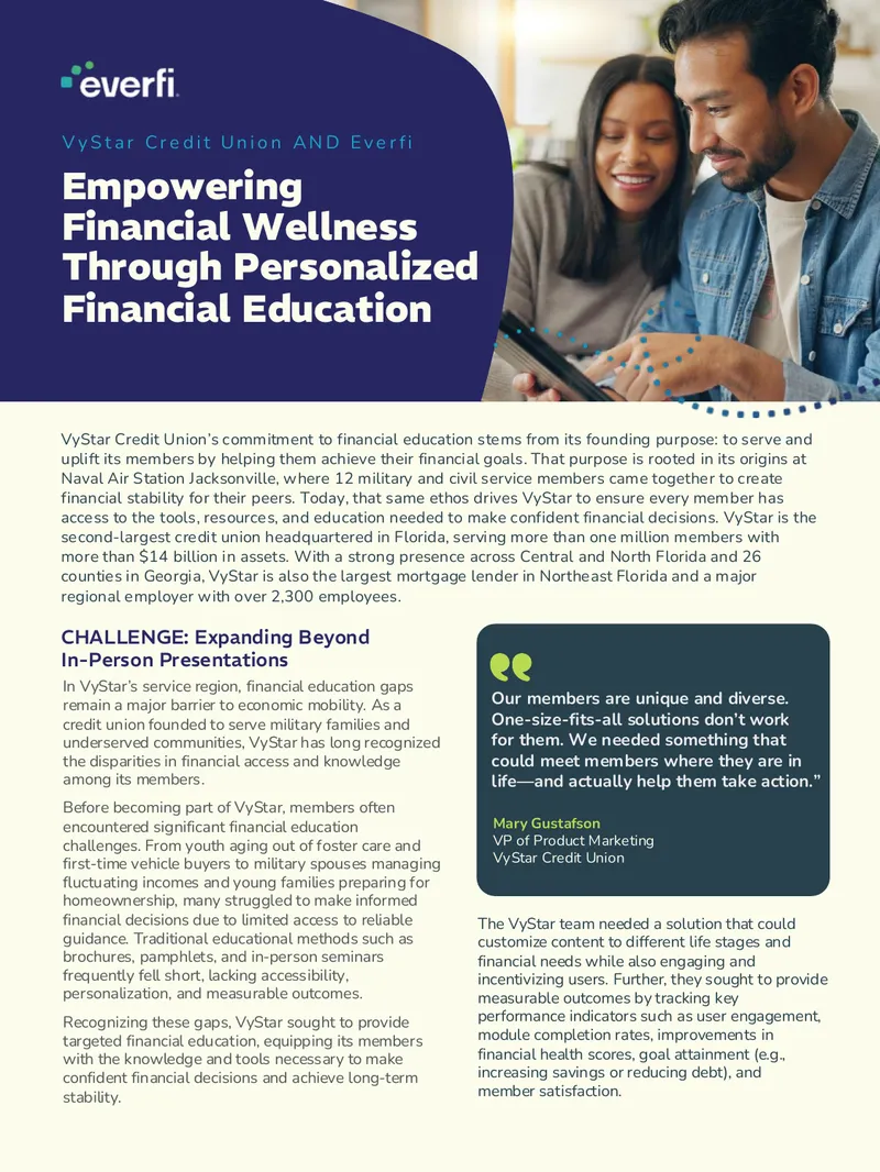 Financial Education Initiatives at VyStar Credit Union
