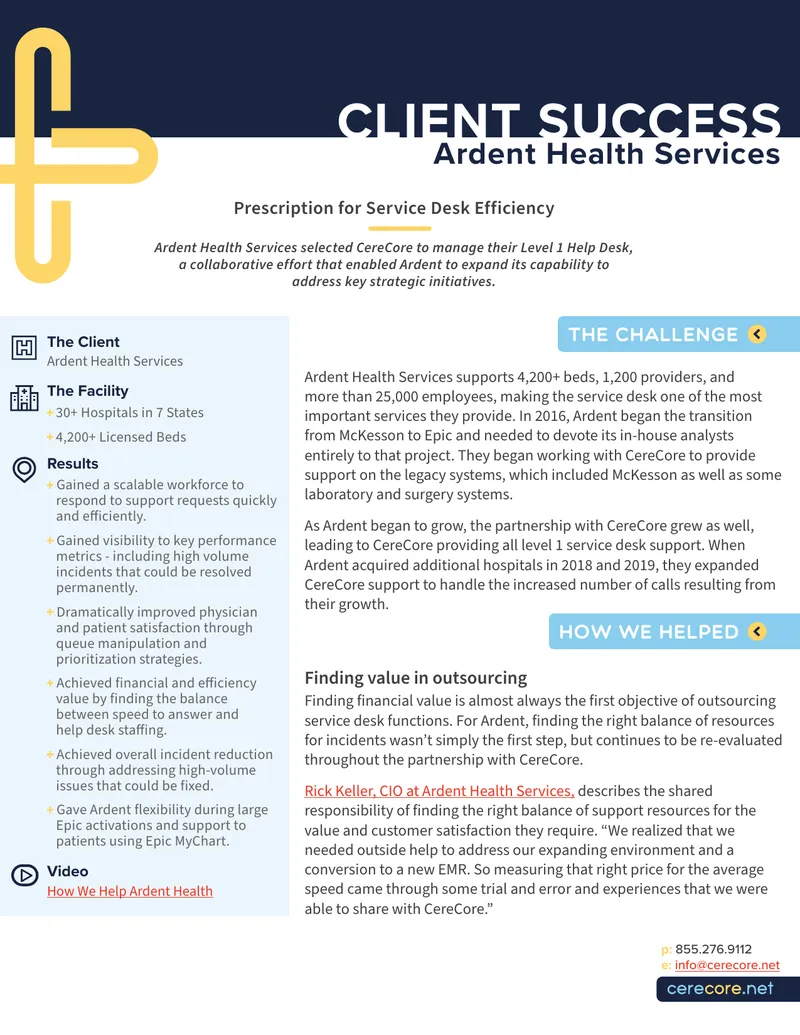 Partnership for Service Desk Optimization