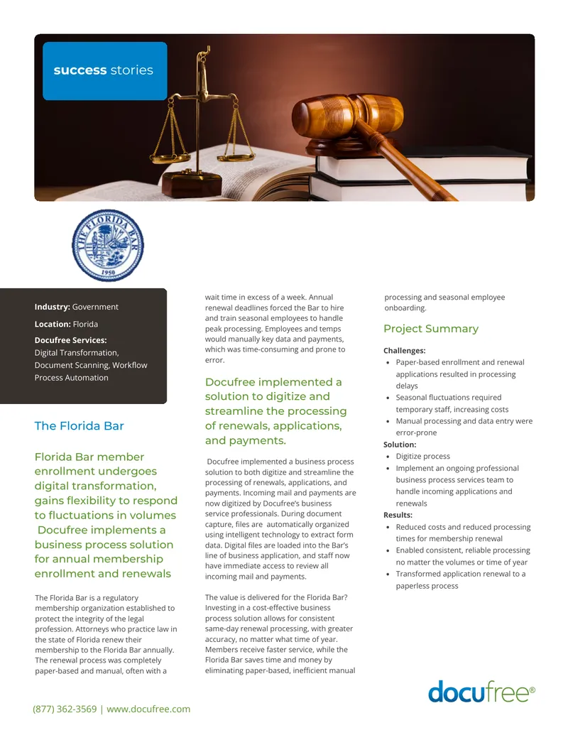 Digital Transformation of Florida Bar Membership Renewals