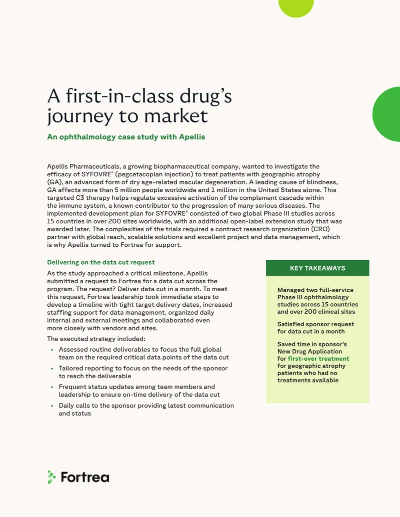 Data Cut Delivery in Ophthalmology Clinical Trials
