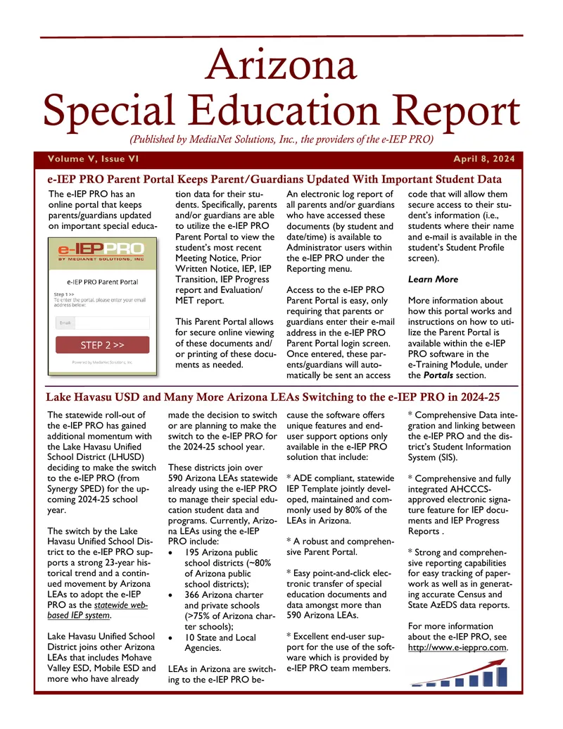 e-IEP PRO Parent Portal Features and Updates
