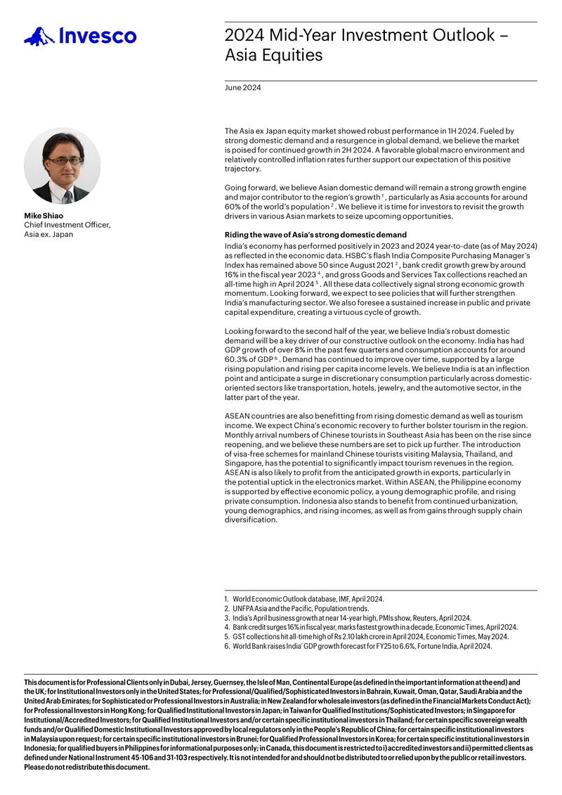 2024 Mid-Year Investment Outlook for Asia Equities