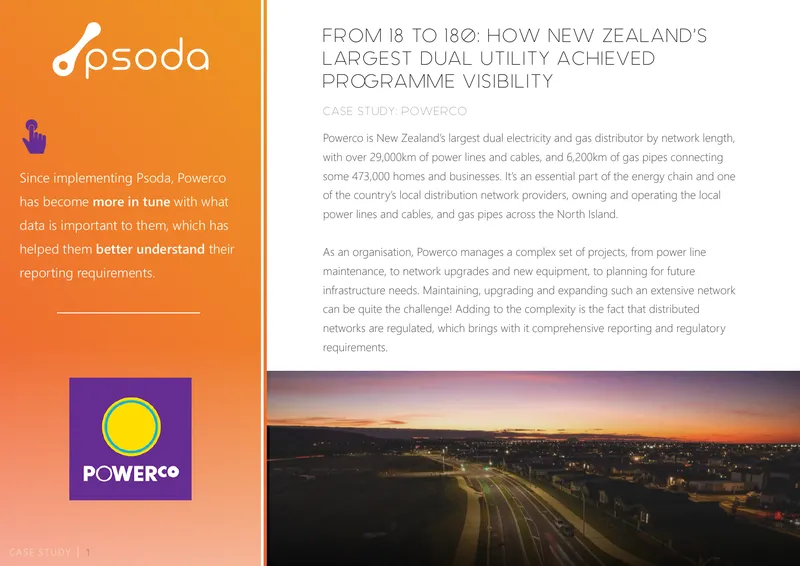 Powerco Case Study on Programme Visibility Improvement