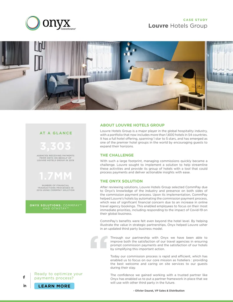 Louvre Hotels Group Commission Payment Optimization Case Study