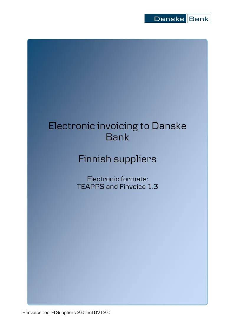E-invoice Requirements for Finnish Suppliers