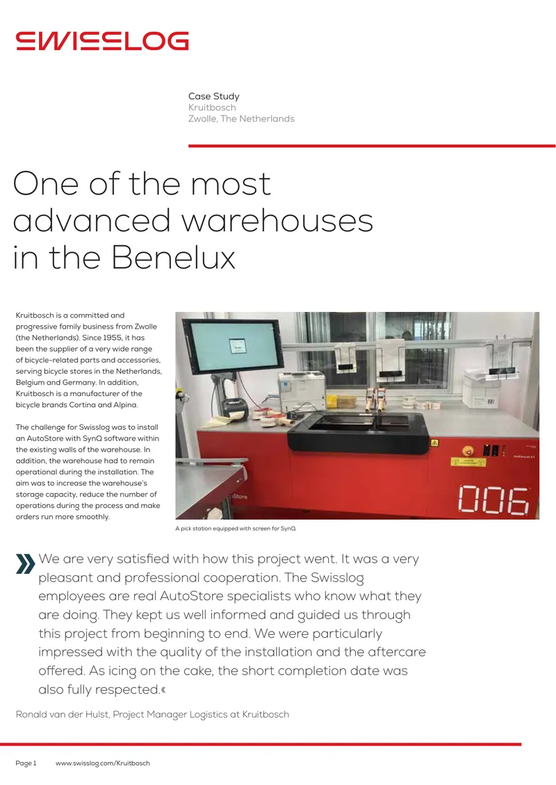 Kruitbosch AutoStore Installation Case Study