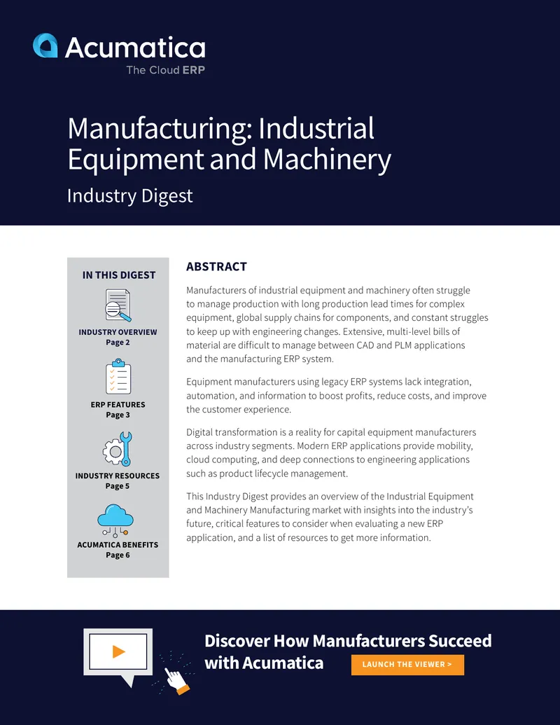 Industry Digest on Industrial Equipment and Machinery Manufacturing