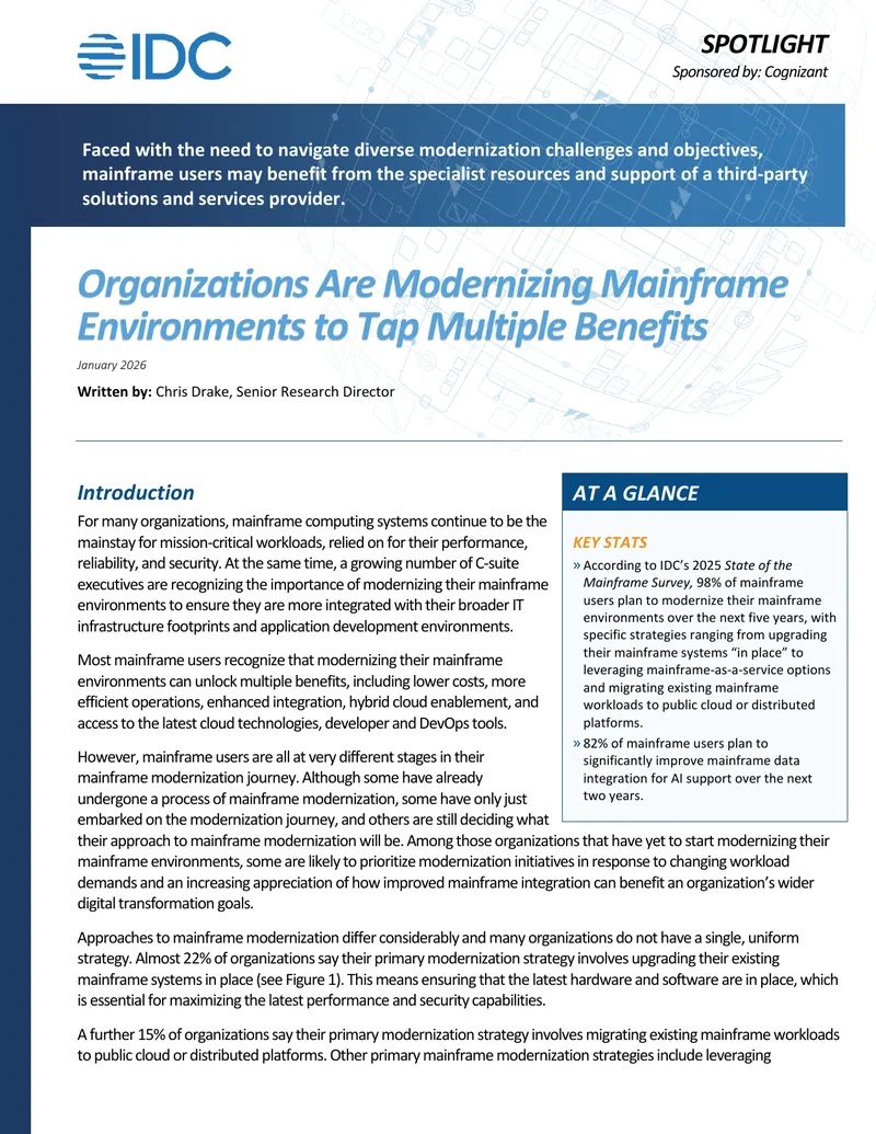 Mainframe Modernization Strategies and Benefits