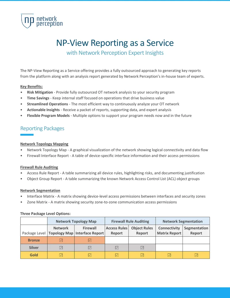 NP-View Reporting as a Service Overview