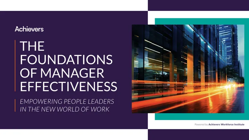 Foundations of Manager Effectiveness Report