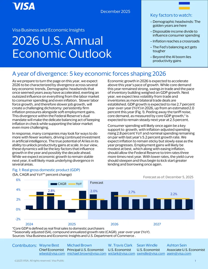 2026 U.S. Annual Economic Outlook