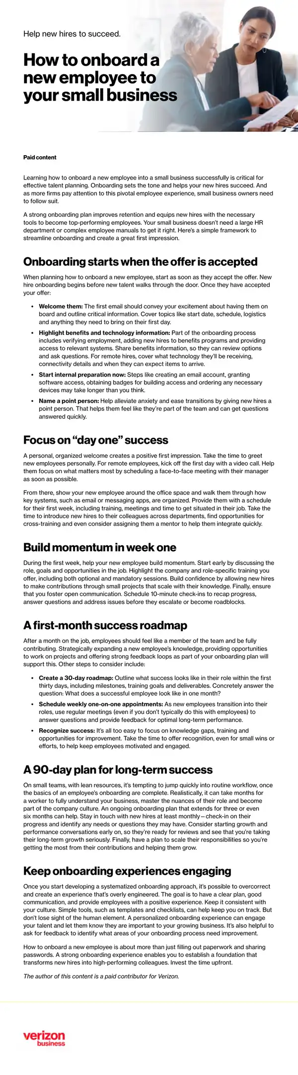 Onboarding Process for New Employees in Small Businesses