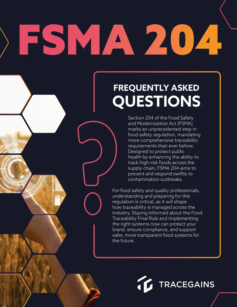 Food Safety Modernization Act FSMA 204 Overview