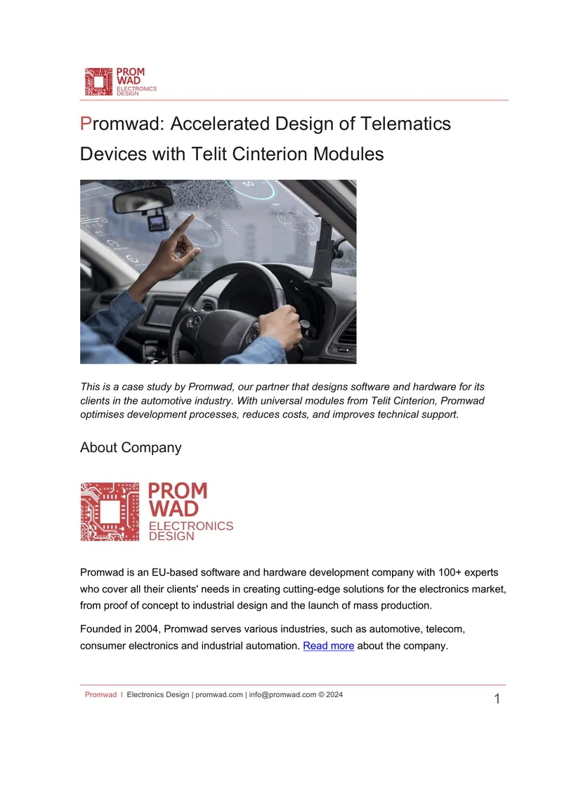 Telematics Device Development Case Study