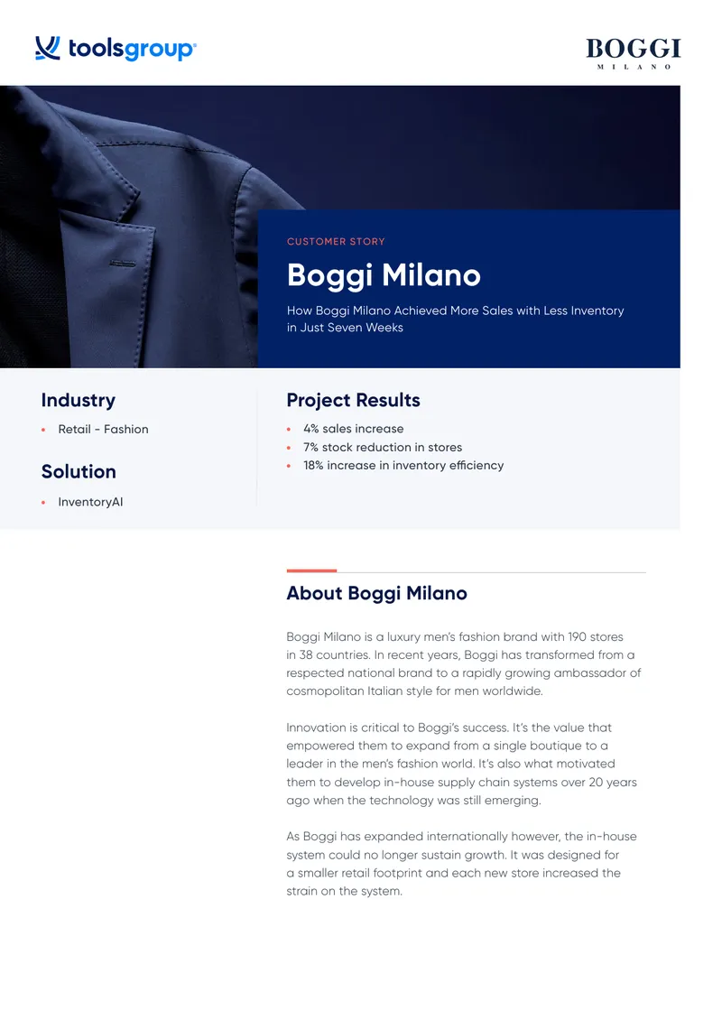 Boggi Milano Inventory Efficiency Improvement Case Study