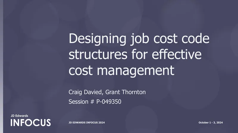 Designing Job Cost Code Structures for Cost Management