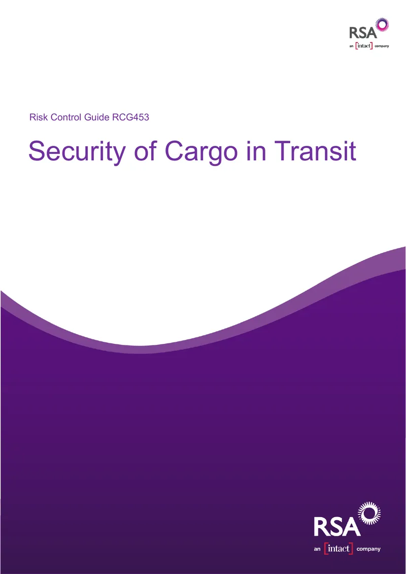 Security of Cargo in Transit Risk Control Guide