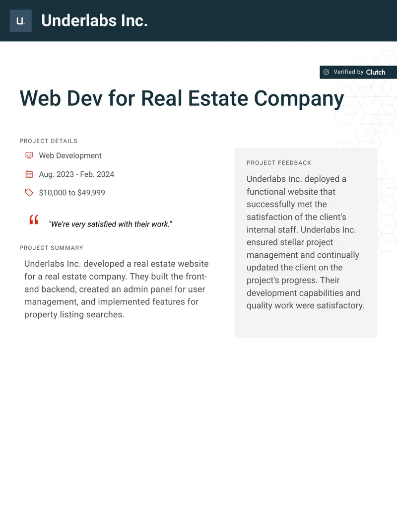 Web Development Project for Real Estate Company