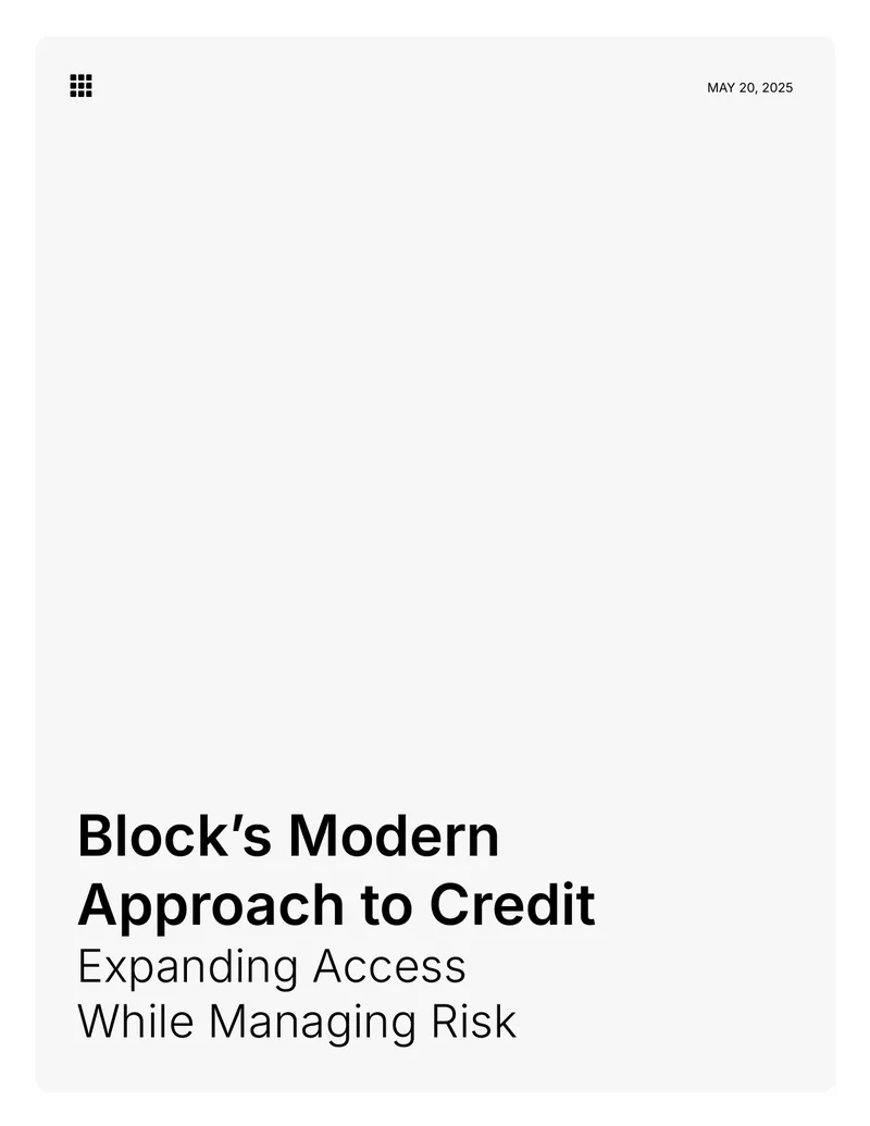 Block's Approach to Expanding Credit Access