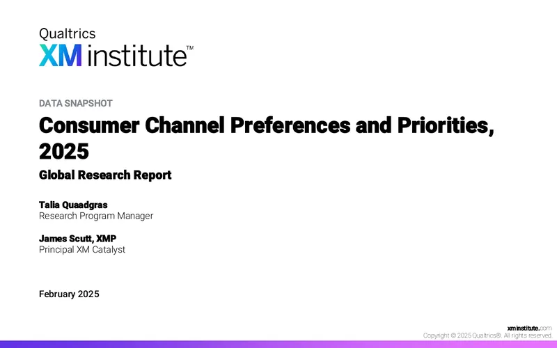 Consumer Channel Preferences and Priorities 2025