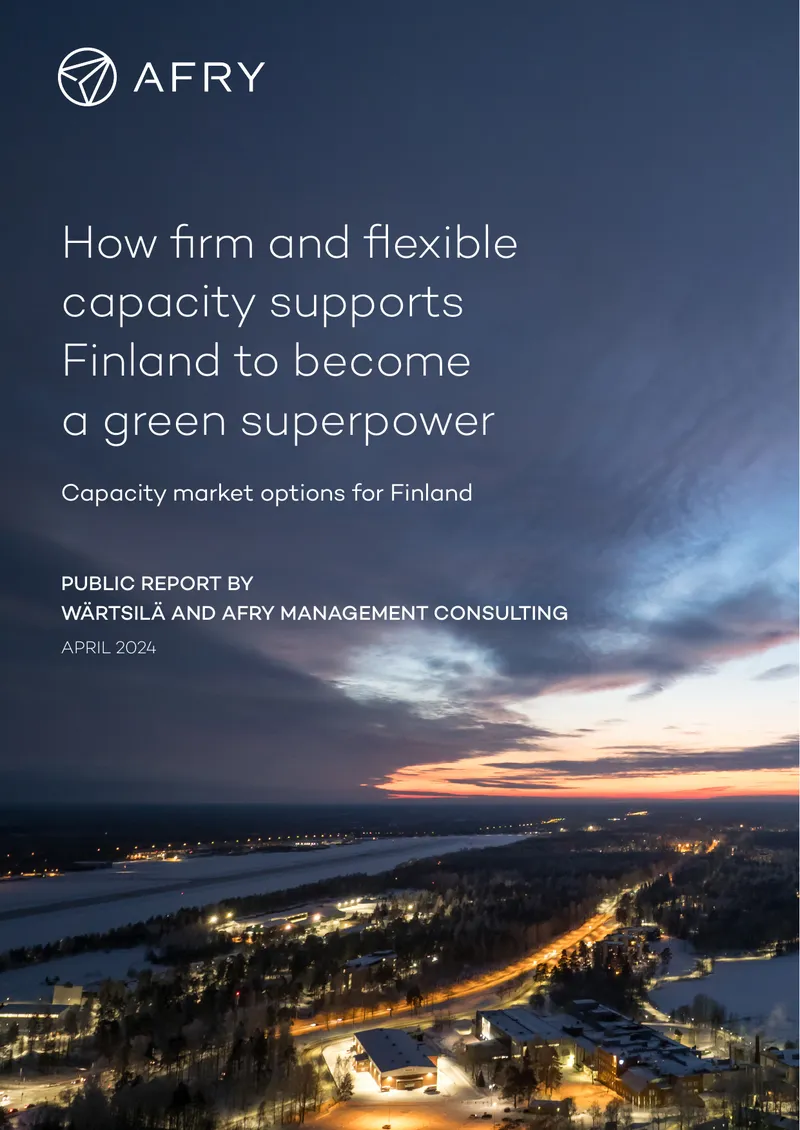 Capacity Market Options for Finland's Energy Transition
