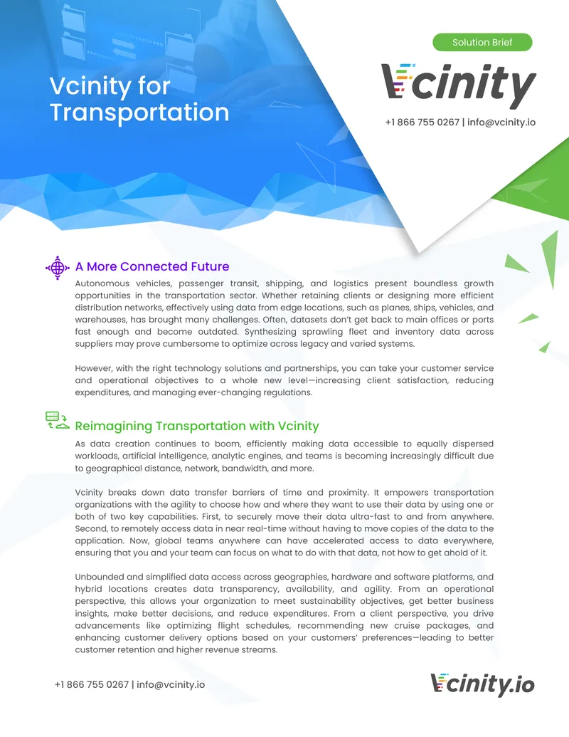 Data Access Solutions for Transportation Sector