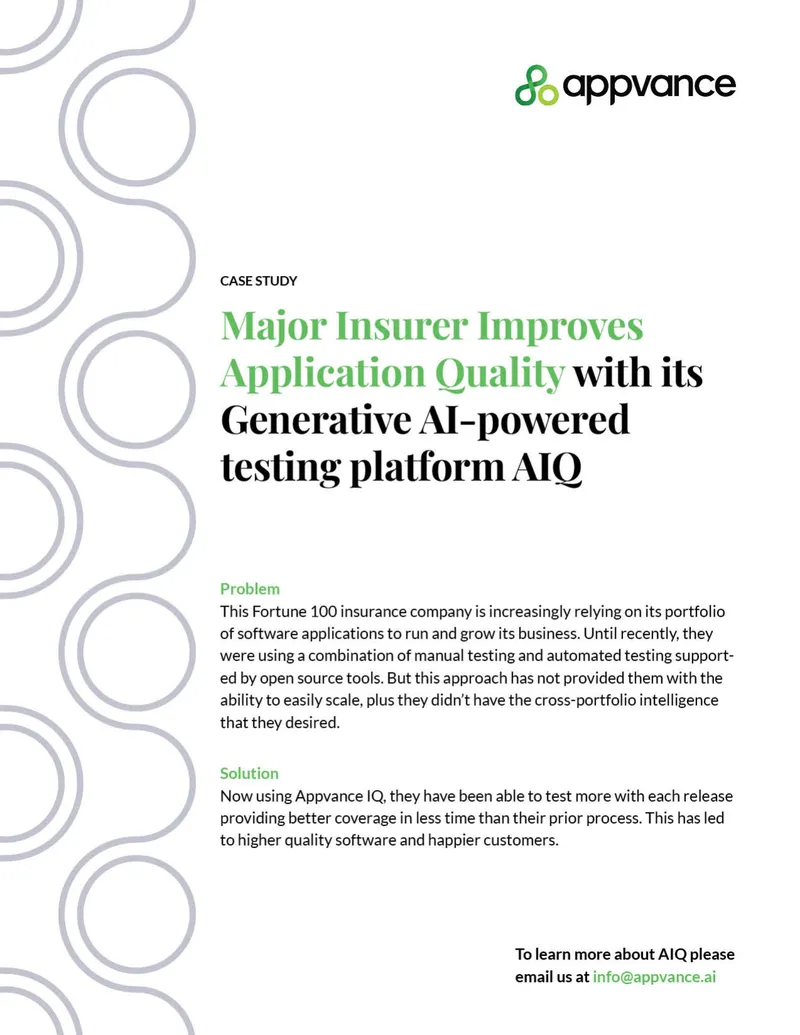 Insurer Enhances Application Quality with AI Testing Platform
