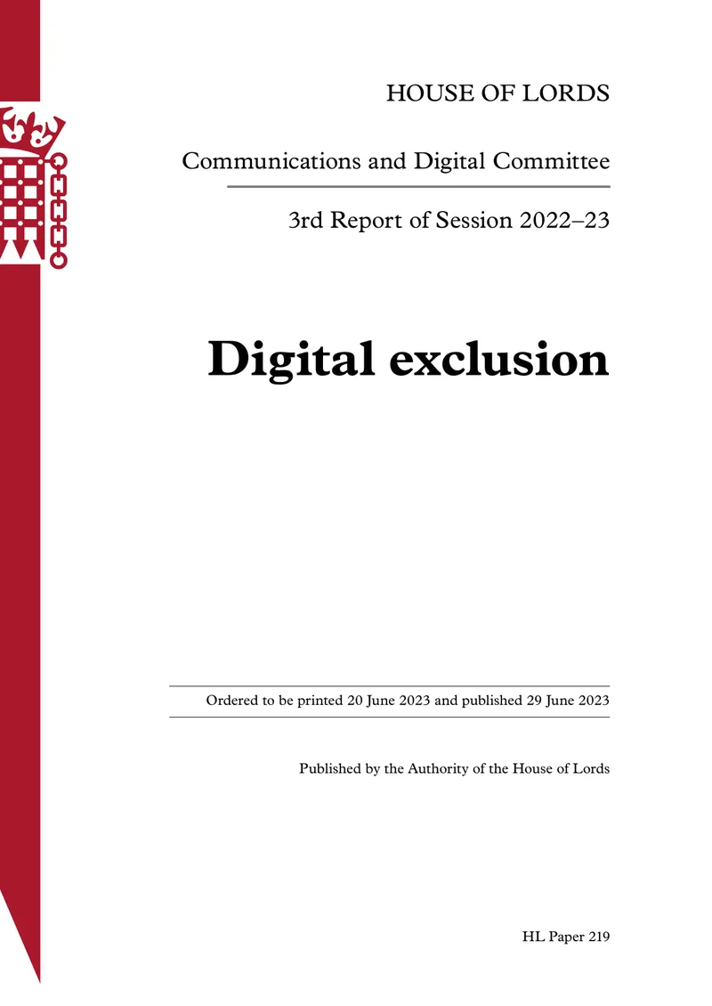 Digital Exclusion Inquiry Report