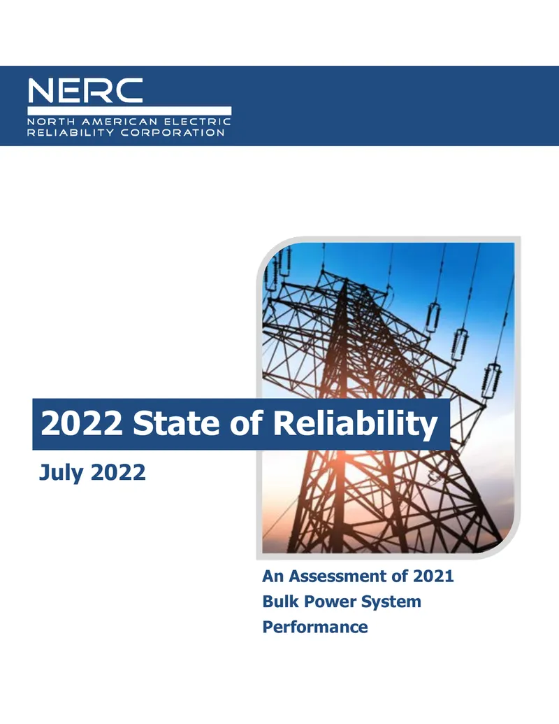 2022 State of Reliability Report on Bulk Power System Performance