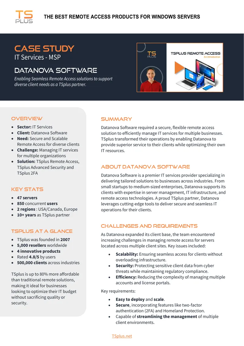 Datanova Software Remote Access Solution Case Study