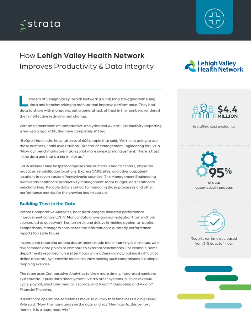 Lehigh Valley Health Network Data Integrity Improvement