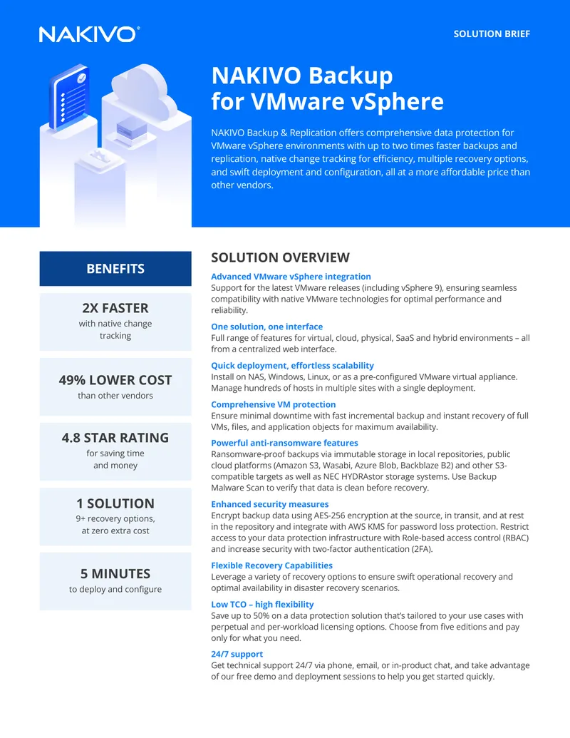 Data Protection Solution for VMware Environments