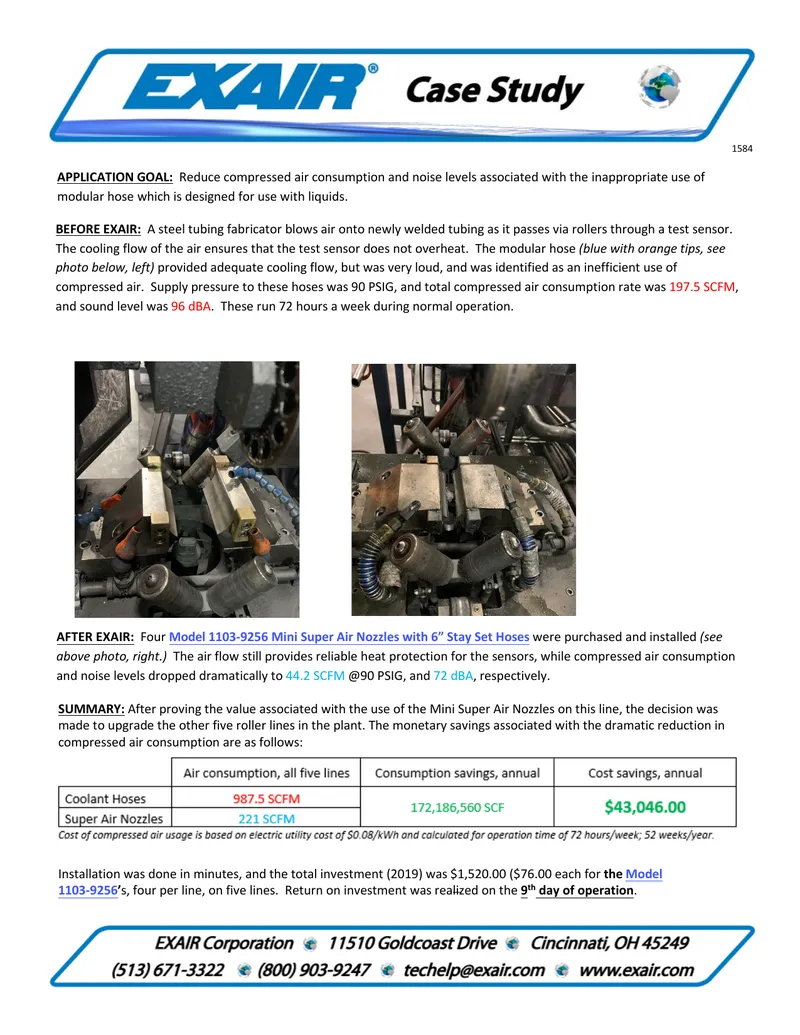 Compressed Air Consumption Reduction Case Study