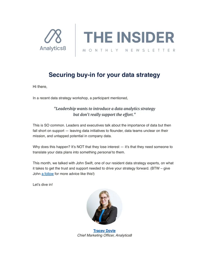 Strategies for Gaining Support for Data Initiatives