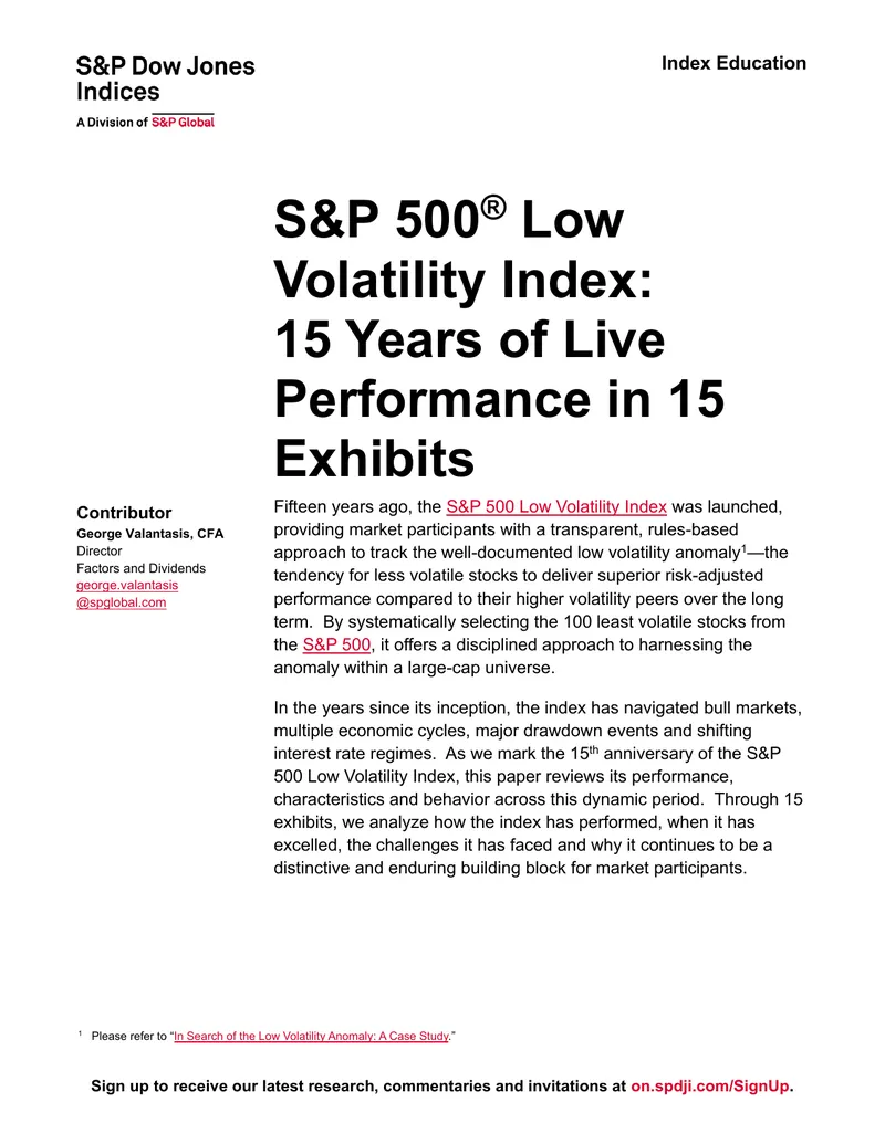 S&P 500 Low Volatility Index Performance Analysis
