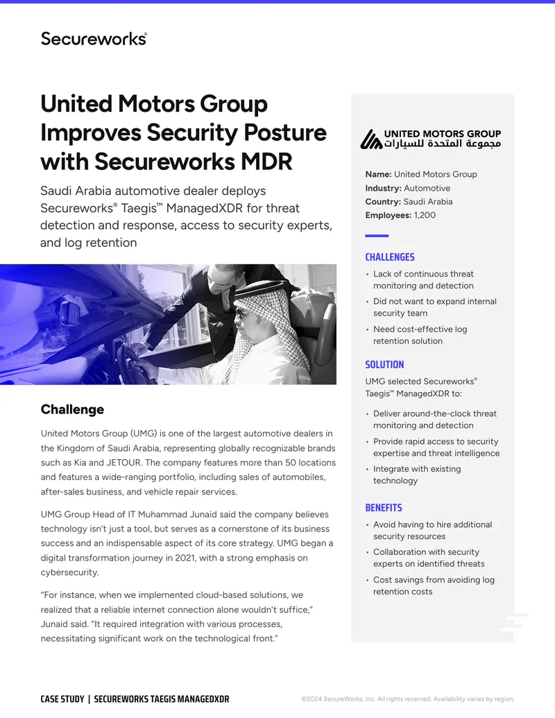 United Motors Group Cybersecurity Case Study