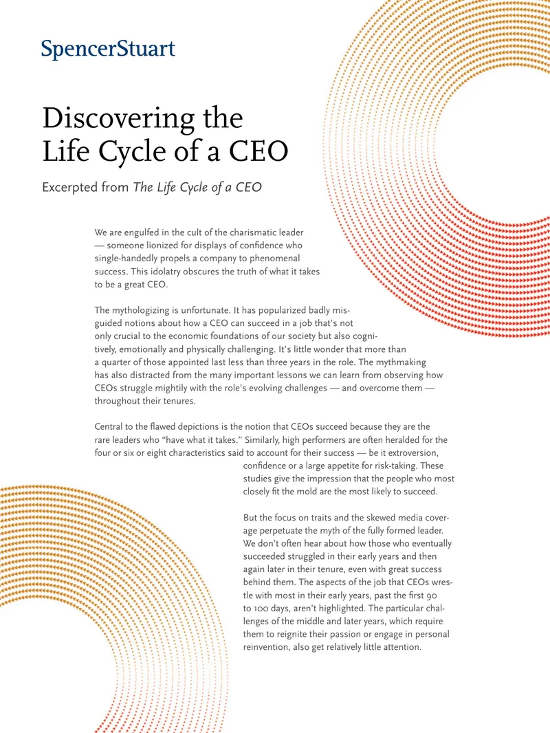 Understanding the CEO Life Cycle Stages