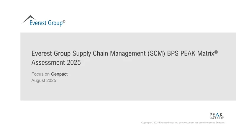 Everest Group Supply Chain Management BPS PEAK Matrix Assessment 2025