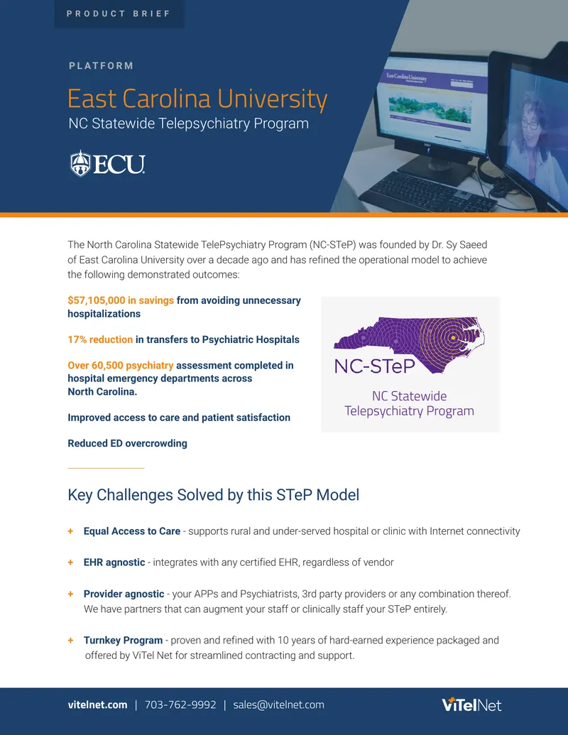 North Carolina Statewide TelePsychiatry Program Overview