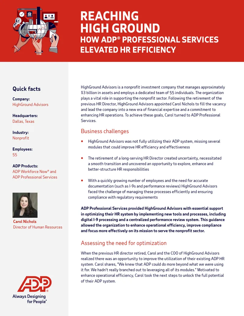 ADP Professional Services Implementation Case Study