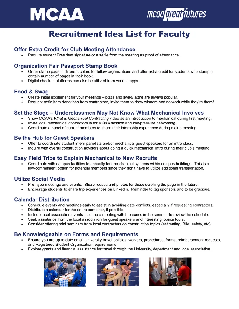 Recruitment Strategies for Mechanical Contracting Clubs