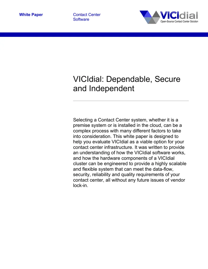 VICIdial Contact Center Software Evaluation Guide