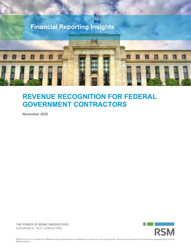 Revenue Recognition Guidance for Federal Contractors
