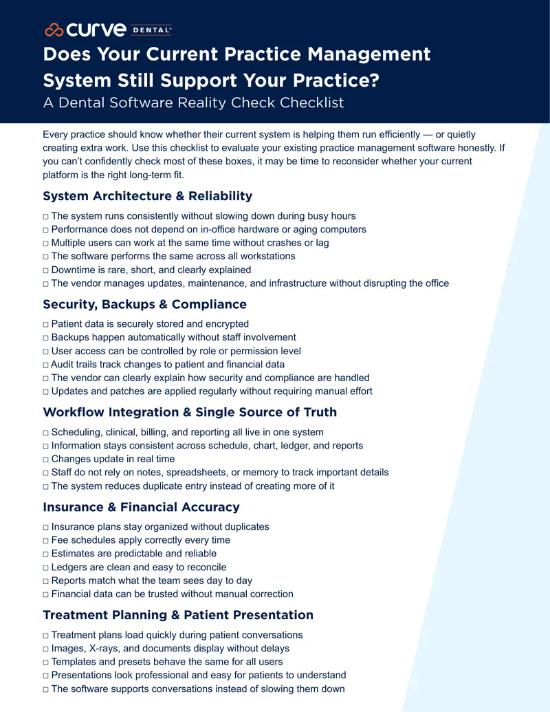 Dental Practice Management Software Evaluation Checklist