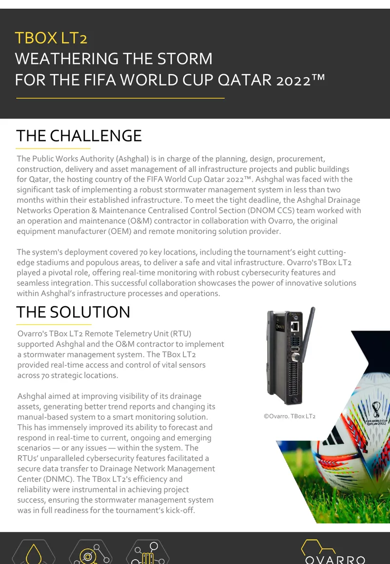 Stormwater Management System Implementation for FIFA World Cup