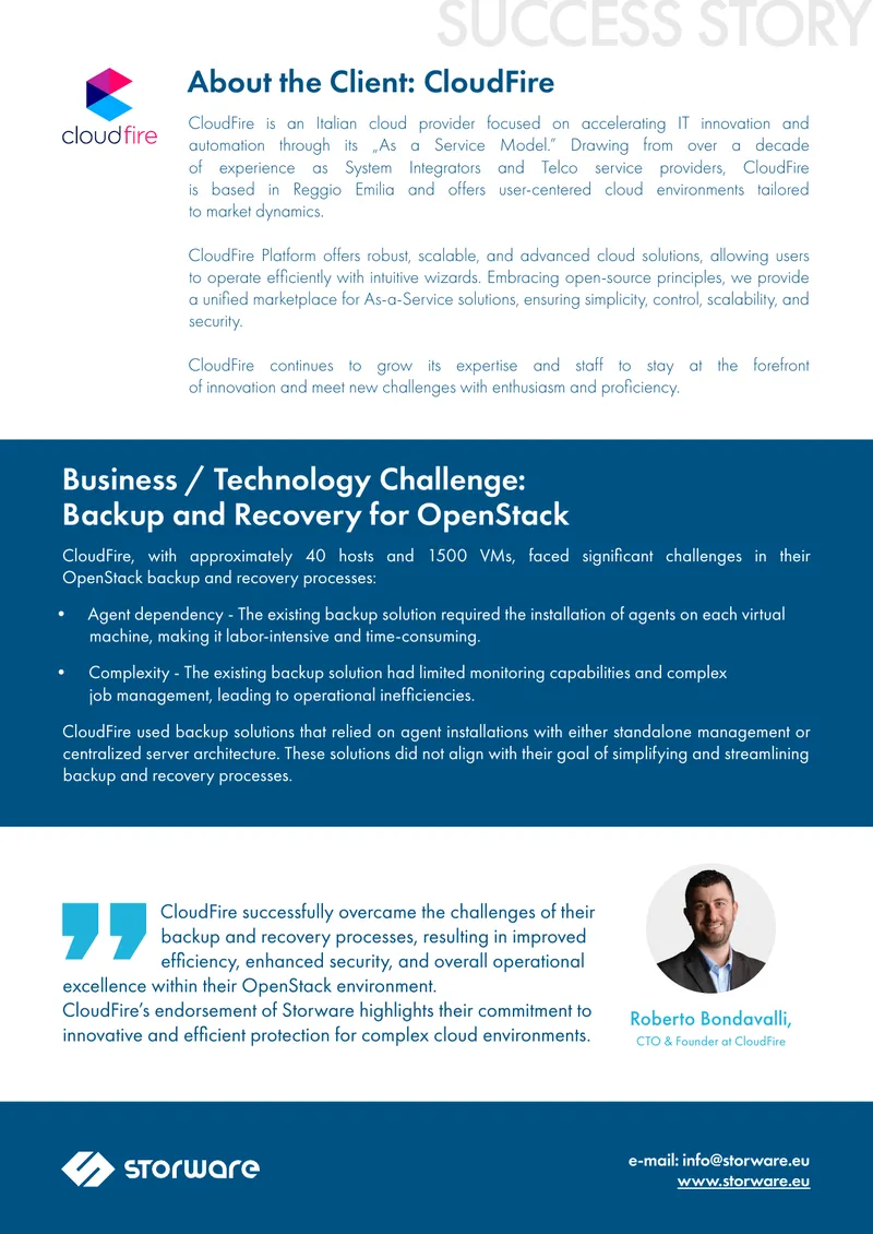Backup and Recovery Solutions for OpenStack Environments