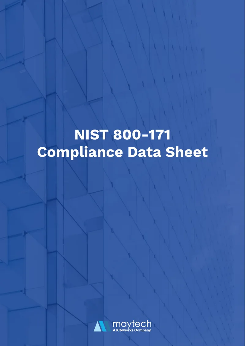 NIST 800-171 Compliance Data Sheet