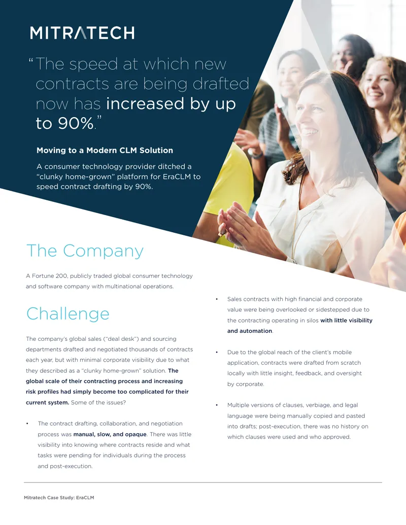 Mitratech Case Study on EraCLM Implementation