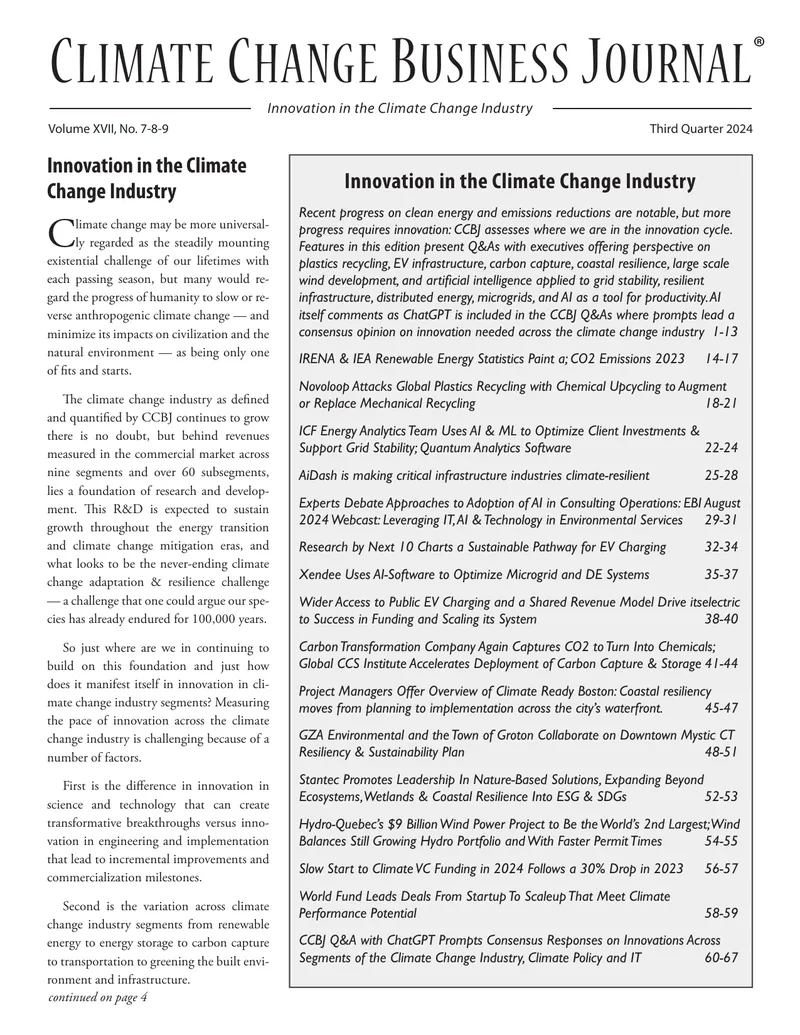 Innovation in the Climate Change Industry